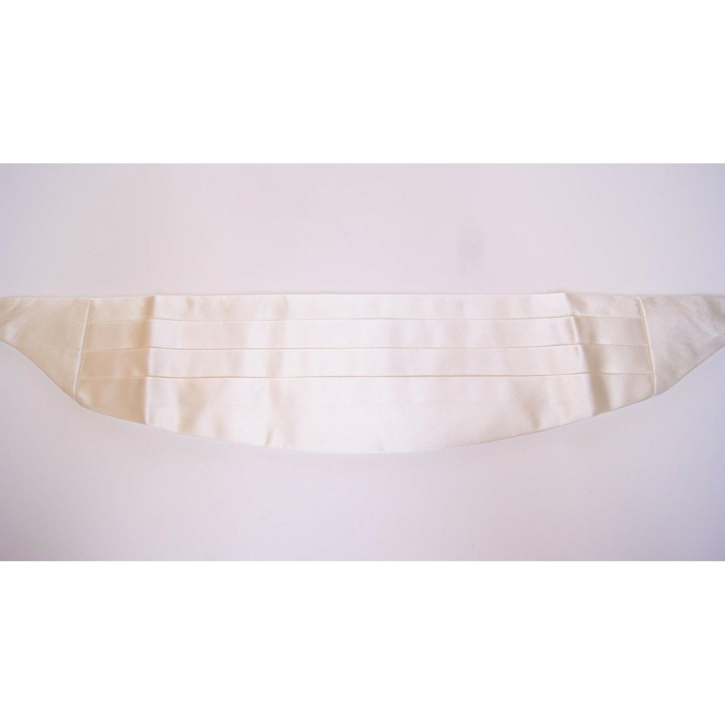 Dolce & Gabbana White Waist Tuxedo Smoking Belt Cummerbund