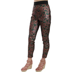 Dolce & Gabbana Multicolor Iridescent Brocade Jacquard Trousers Crop Pants PAN70014-36