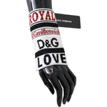 Dolce & Gabbana Multicolored Virgin Wool Wrist Wrap Dolce & Gabbana Light Gray