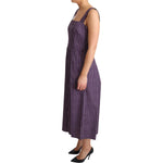 Dolce & Gabbana Purple Striped Cotton A-Line Stretch Dress DR2750-IT42