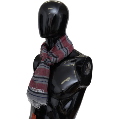 Missoni Multicolor Striped Wool Blend Unisex Neck Wrap Scarf