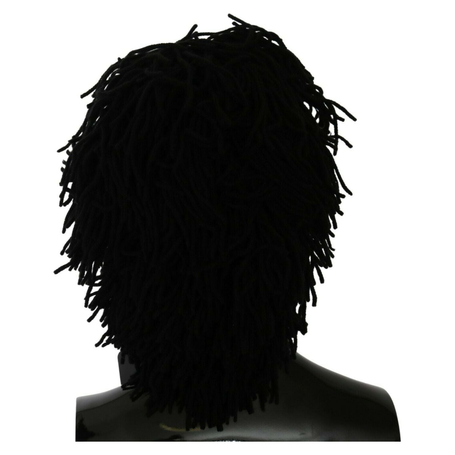 黑白针织羊绒帽