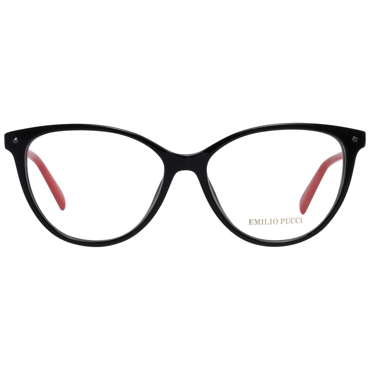 Emilio Pucci Black Plastic Glasses (Frames) for women with full-rim style and black color.