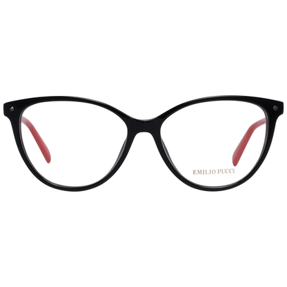 Emilio Pucci Black Plastic Glasses (Frames) for women with full-rim style and black color.