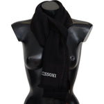 Missoni Elegant Black Wool Scarf with Logo Embroidery Missoni Black