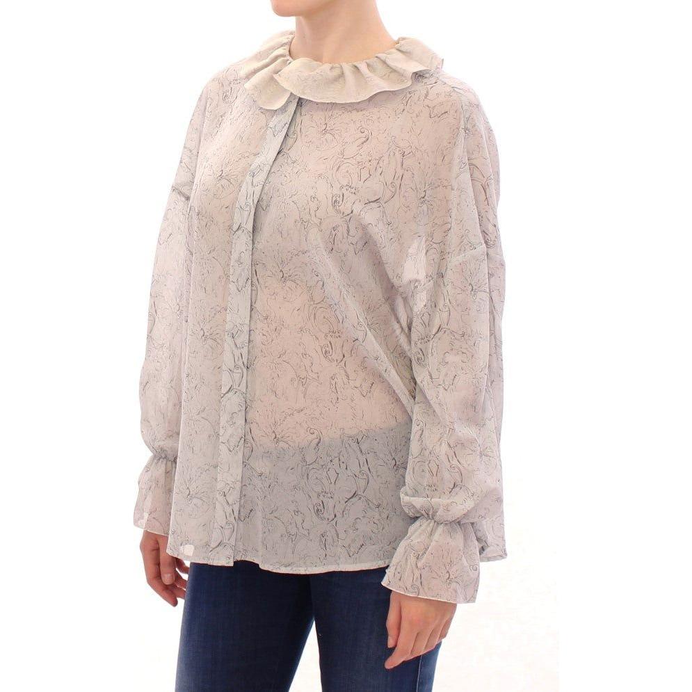 بلوزة تونيك قطنية زرقاء أنيقة من فيكا جازينسكايا