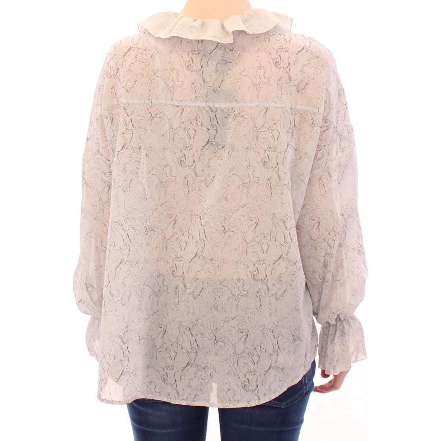 بلوزة تونيك قطنية زرقاء أنيقة من فيكا جازينسكايا