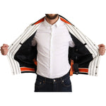 Dolce & Gabbana Regal Lion Bomber Jacket in White Dolce & Gabbana Light Gray