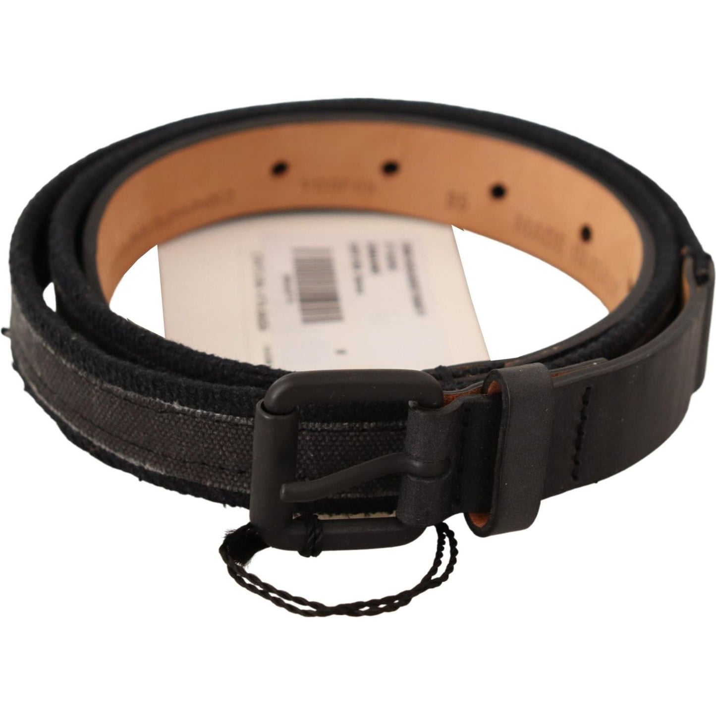 Ermanno Scervino Black Leather Logo Buckle Waist Women Belt