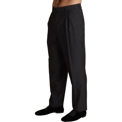 Dolce & Gabbana Gray Wool Blend Formal Trousers Pants MAN TROUSERS