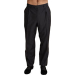 Dolce & Gabbana Elegant Gray Skinny Dress Trousers MAN TROUSERS Dolce & Gabbana Black