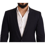 Dolce & Gabbana Navy Blue Wool Slim Fit MARTINI Blazer JKT2845 -48