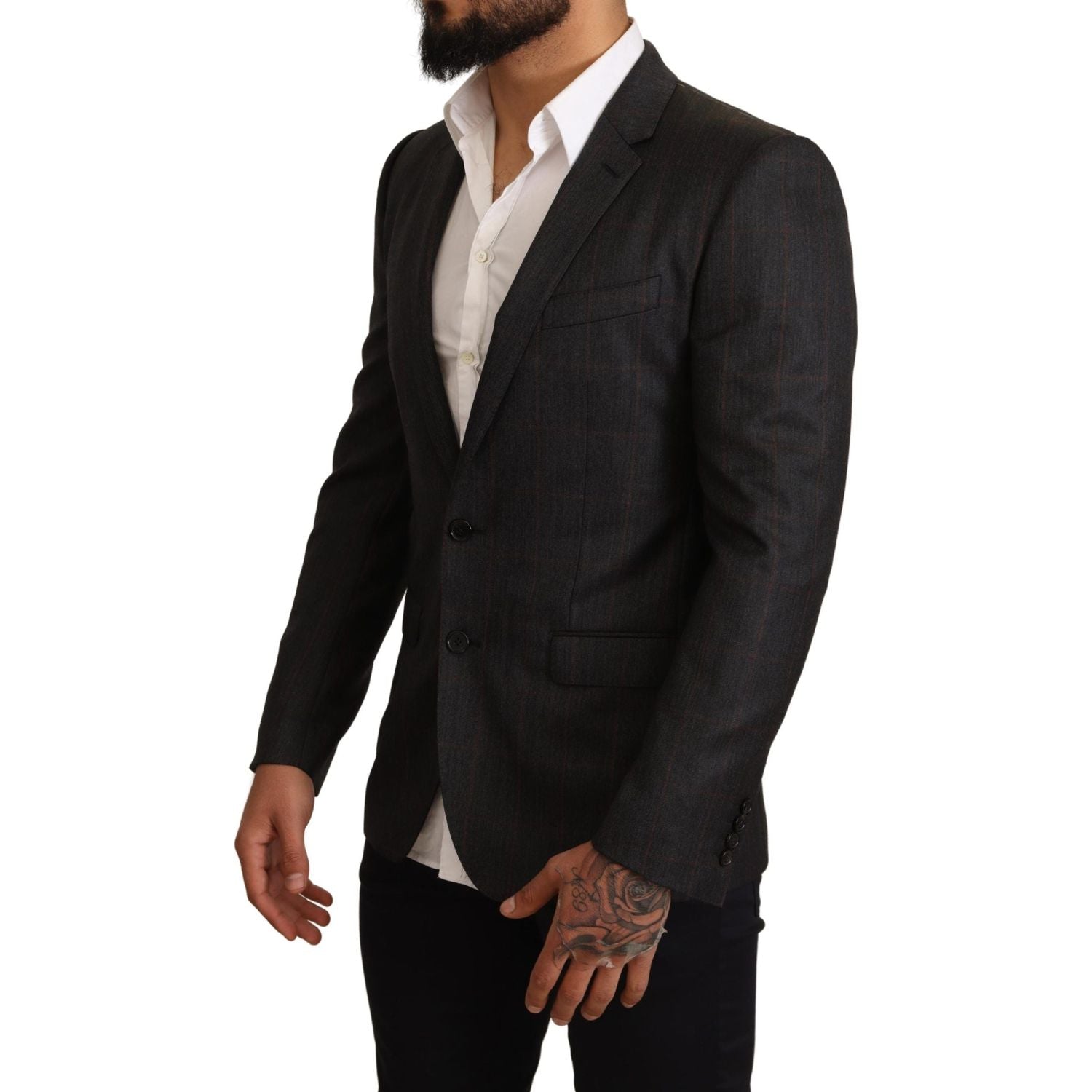 سترة مارتيني أنيقة من دولتشي آند غابانا باللون الرمادي