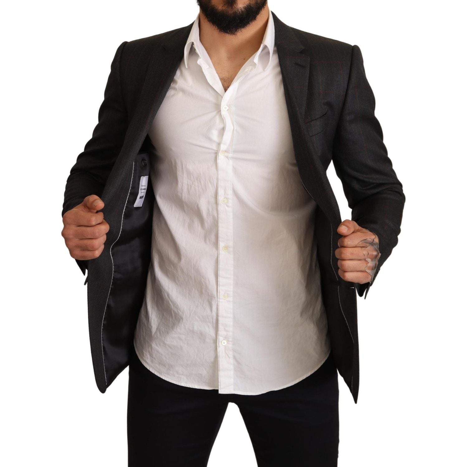 سترة مارتيني أنيقة من دولتشي آند غابانا باللون الرمادي