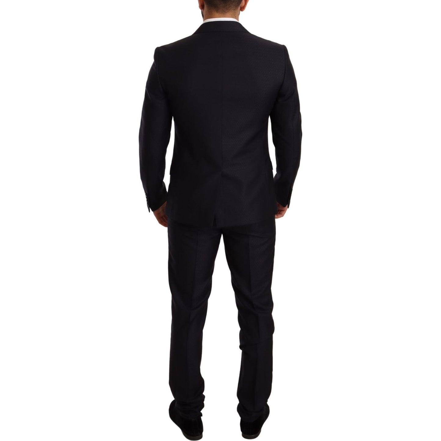 Dolce & Gabbana Blue Pattern MARTINI SLIM FIT 2 Piece Suit KOS1887-48