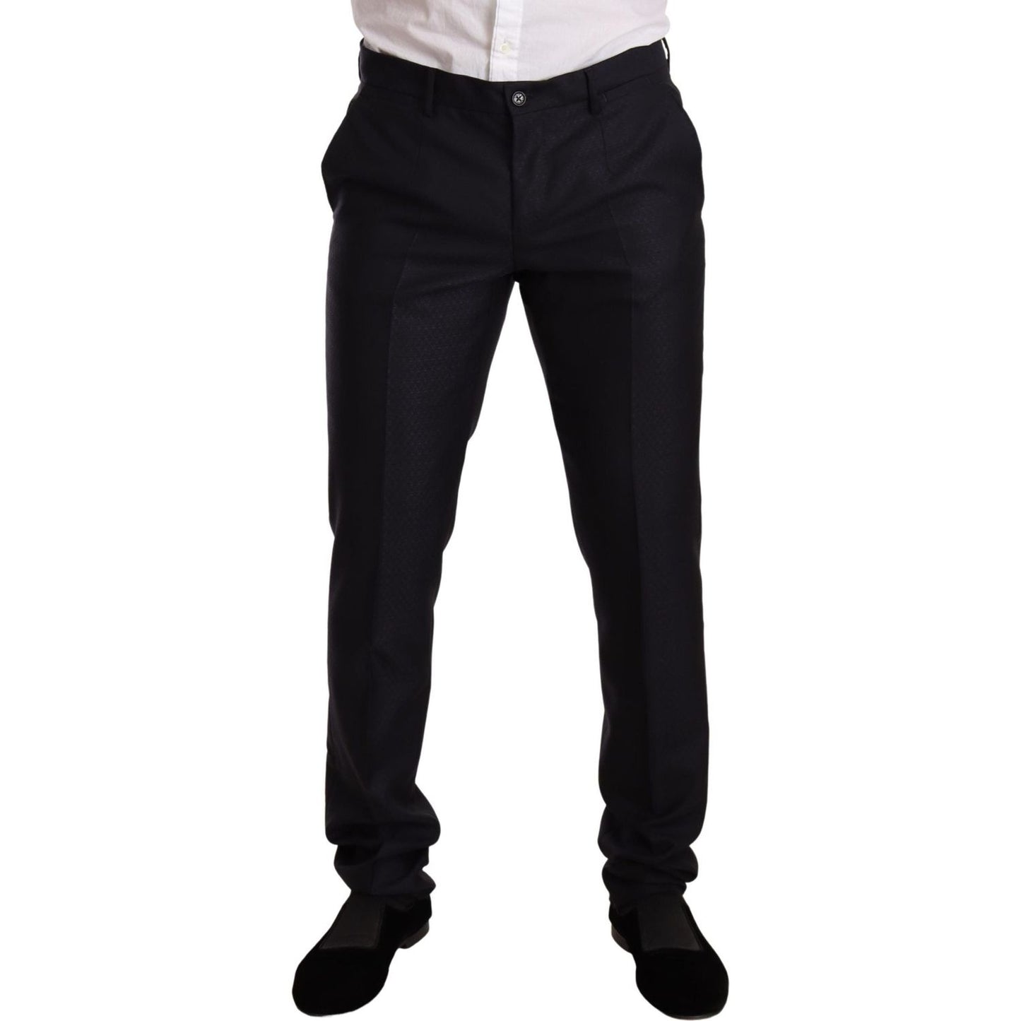 Dolce & Gabbana Blue Pattern MARTINI SLIM FIT 2 Piece Suit KOS1887-48