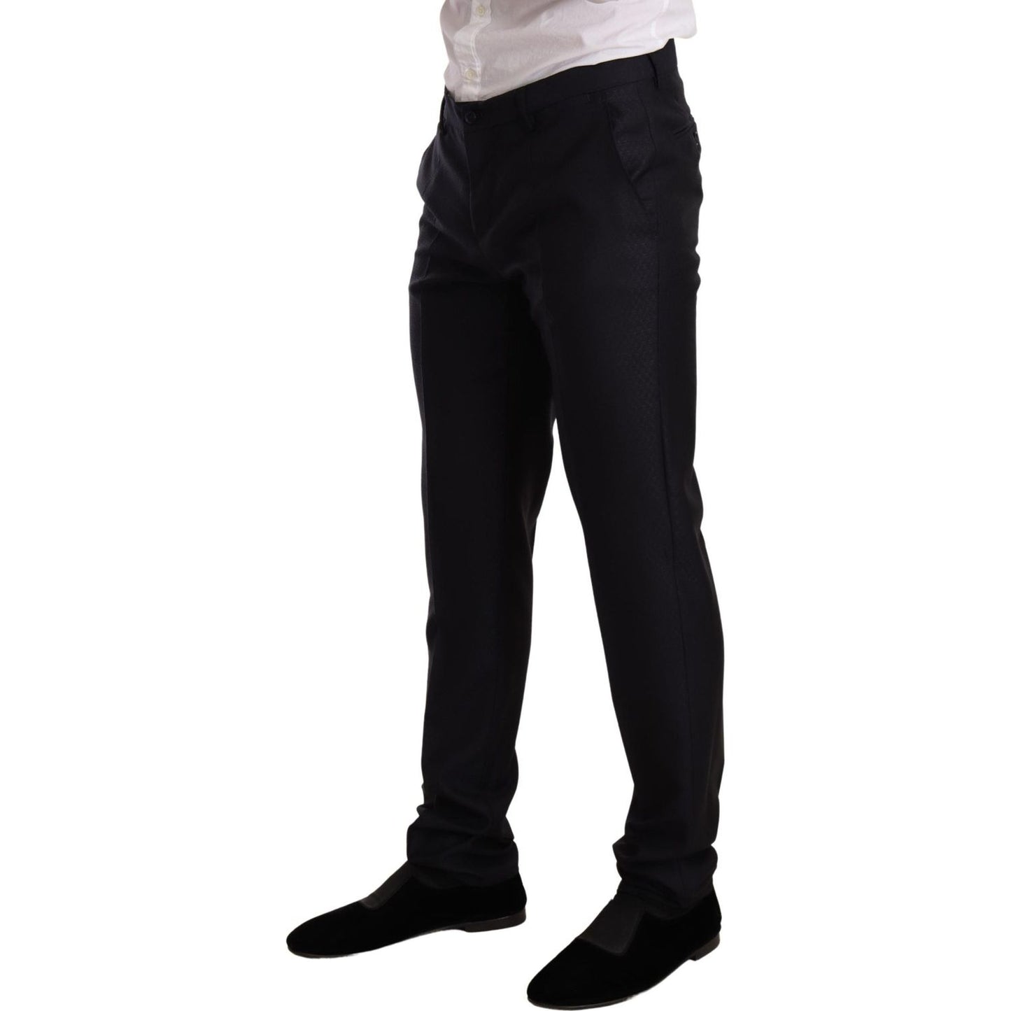Dolce & Gabbana Blue Pattern MARTINI SLIM FIT 2 Piece Suit KOS1887-48
