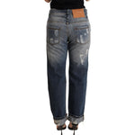 Acht Authentic Mid Waist Baggy Denim Jeans WOMAN TROUSERS Acht Dark Slate Gray