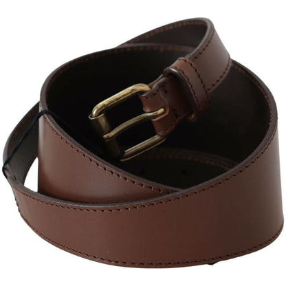 PLEIN SUD Brown Genuine Leather Rustic Metal Buckle Belt WOMAN BELTS