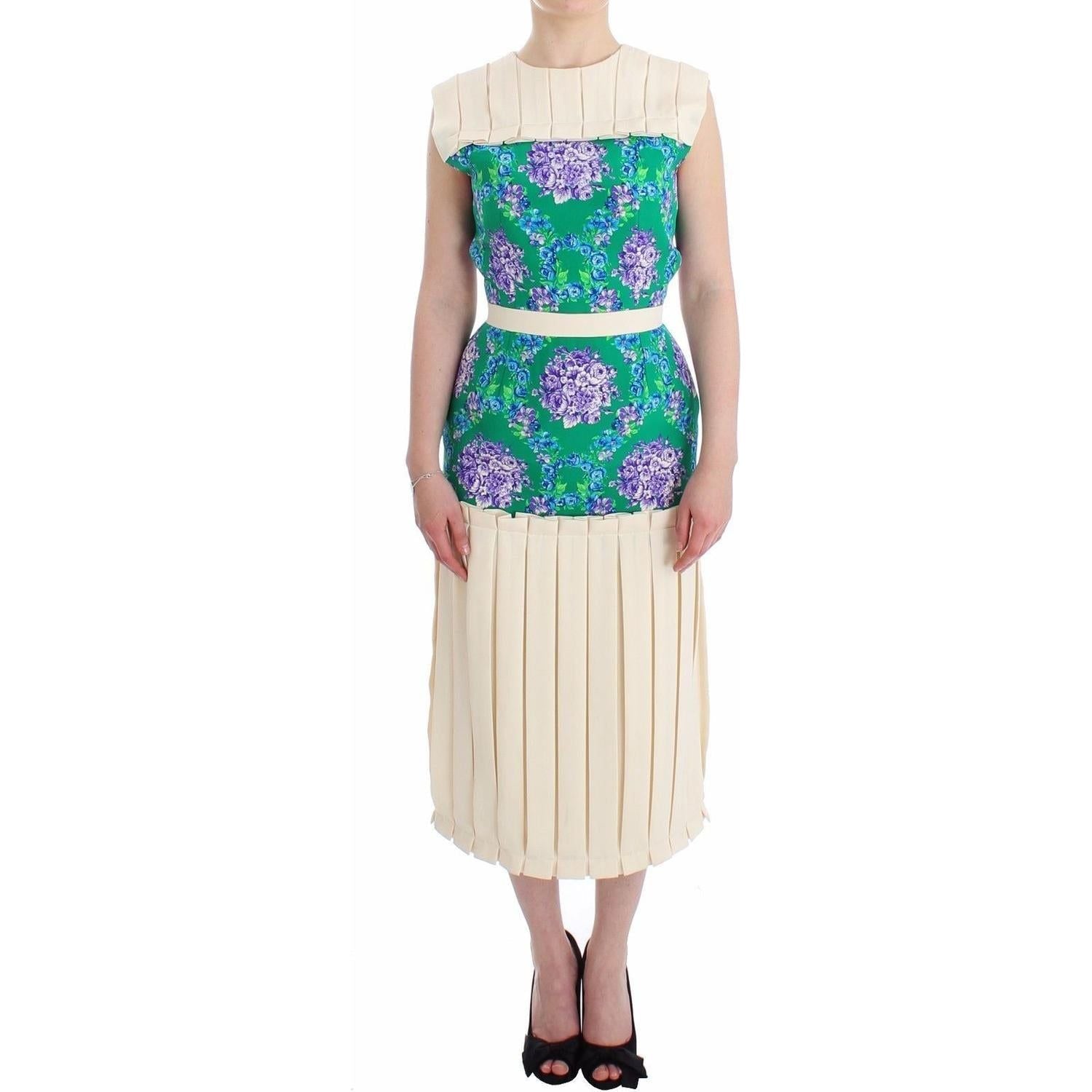 别致的工匠无袖多色连衣裙