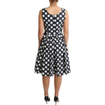 Dolce & Gabbana Polka Dot Sleeveless A-Line Dress WOMAN DRESSES Dolce & Gabbana Gray