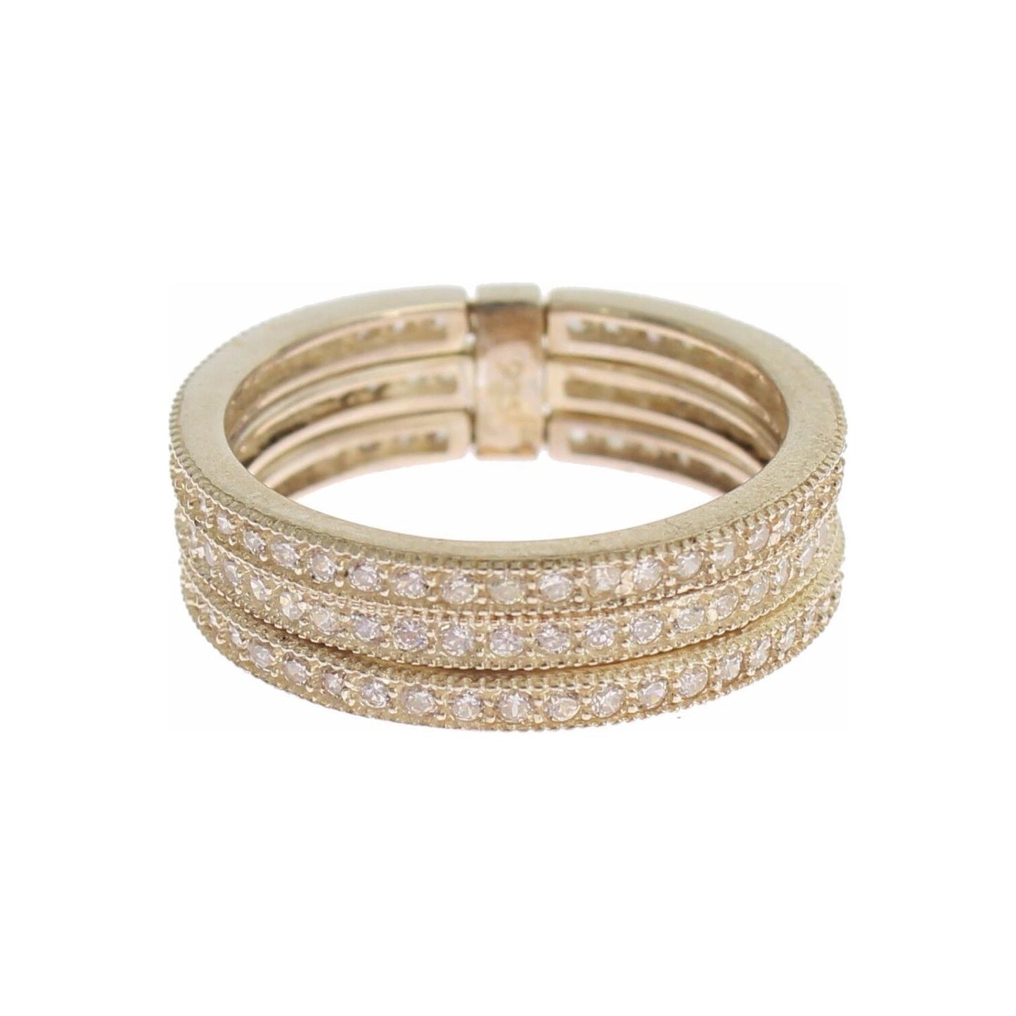 Nialaya Silver Womens Clear CZ 925 Sterling Ring Ring