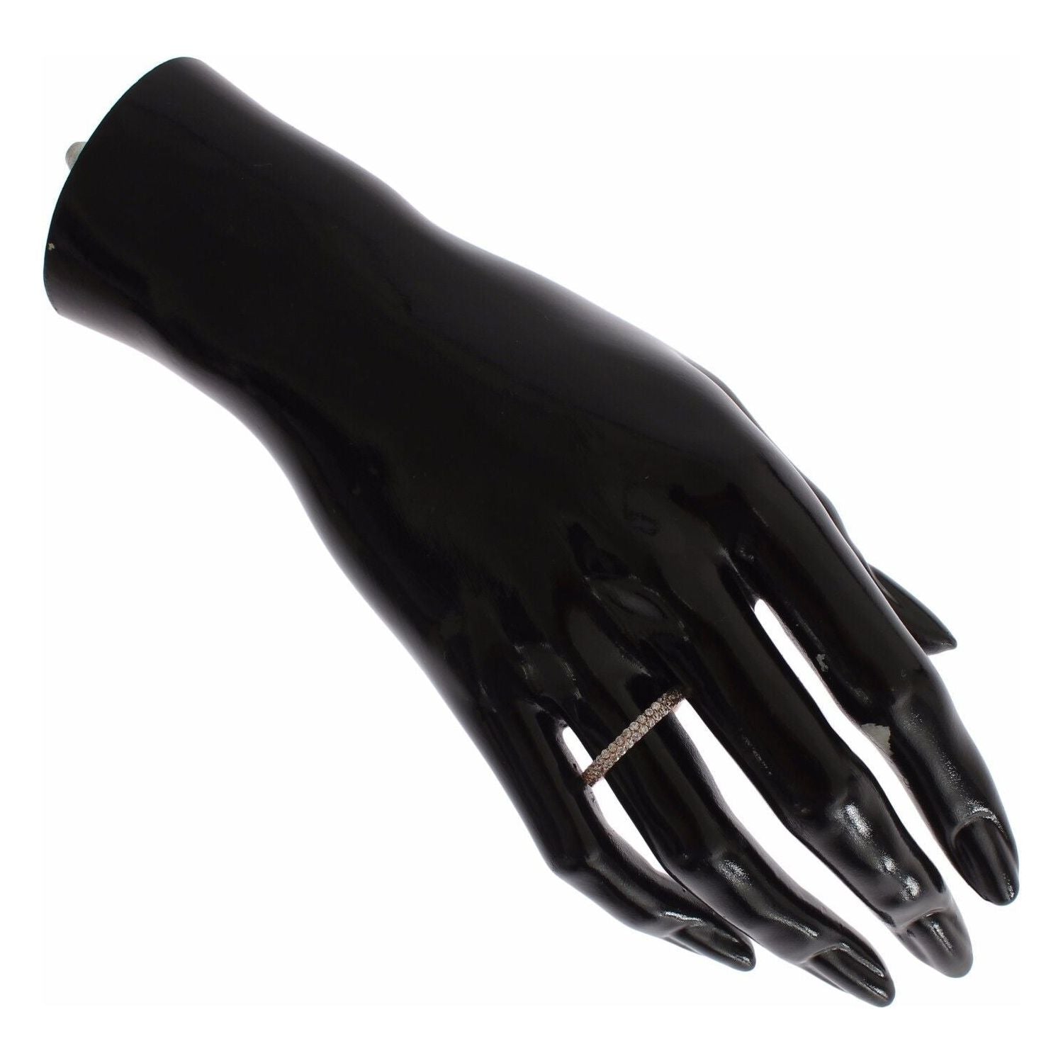 خاتم نيالايا الأنيق المصنوع من الفضة والمرصّع بالكريستال الوردي