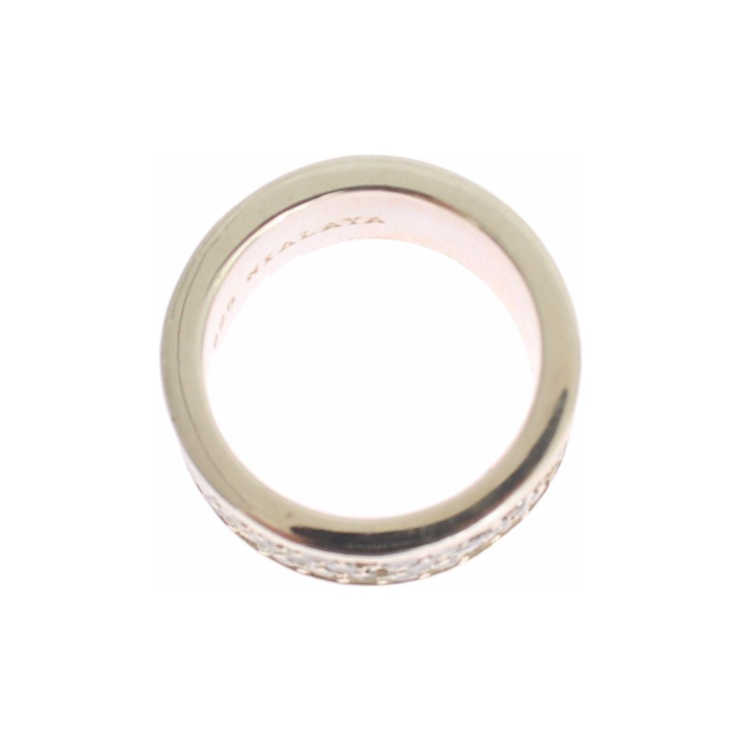 خاتم نيالايا الفضي الرائع المزين بالكريستال