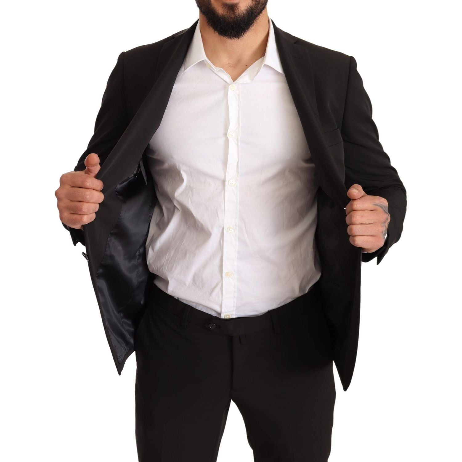 بدلة دومينيكو تاجلينتي الأنيقة المكونة من قطعتين باللون الأسود