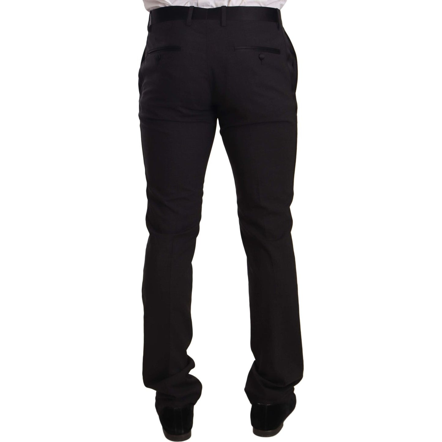 Dolce & Gabbana Blue Velvet Cotton Slim Fit Smoking Suit