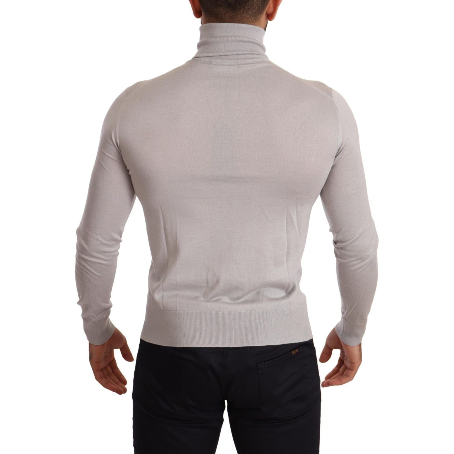 بلوزة أنيقة من مزيج الكشمير والحرير من دولتشي آند غابانا بياقة مدورة