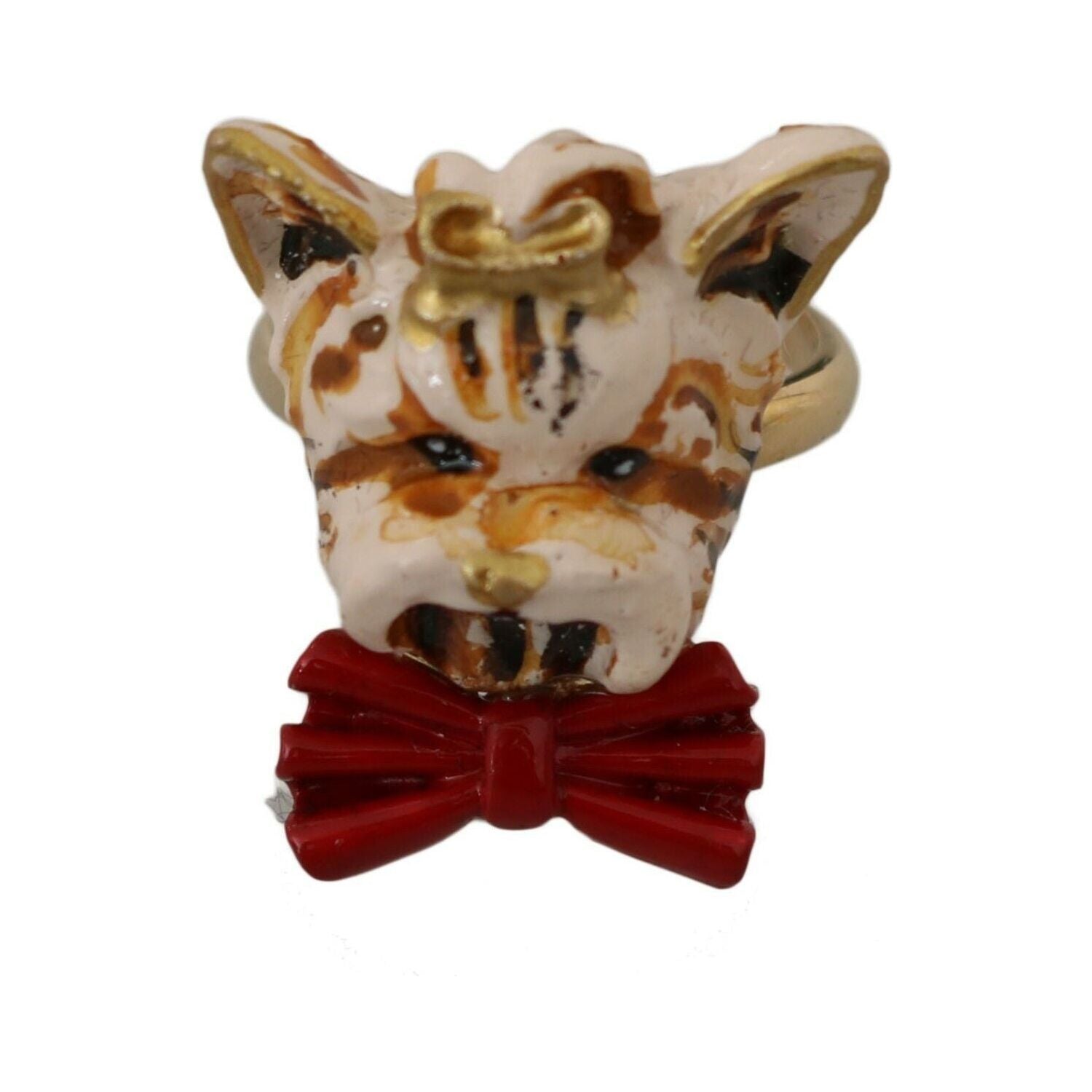 خاتم ذهبي أنيق مستوحى من الكلاب من دولتشي آند غابانا