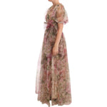 Dolce & Gabbana Multicolor Floral Print Long Maxi Gown Dress DR28178-40
