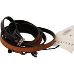 Costume National Brown Leather Silver Tone Buckle Belt BEL61024 -100