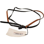 Costume National Brown Leather Silver Tone Buckle Belt BEL61024 -100