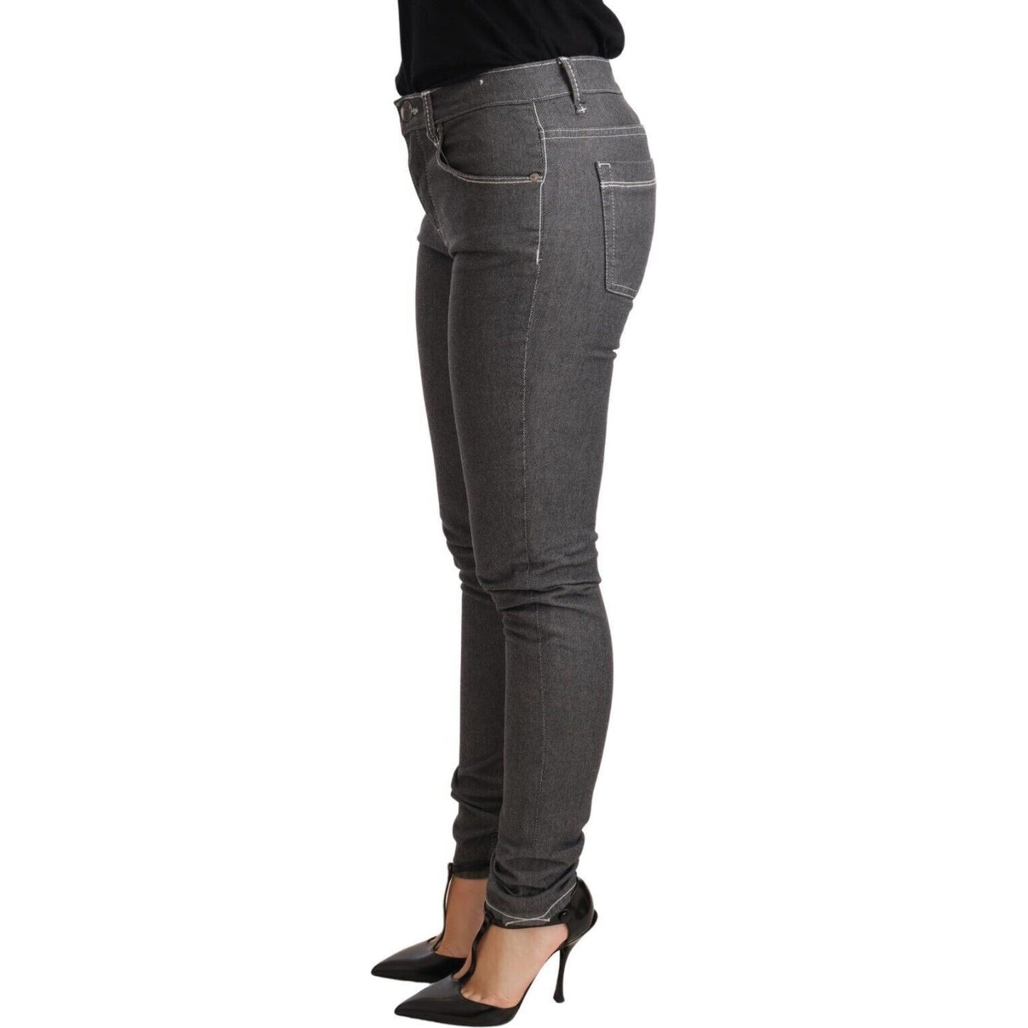 Acht Gray Low Waist Skinny Denim Trouser Jeans Jeans & Pants