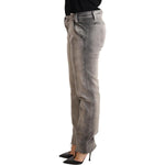 Ermanno Scervino Gray Washed Low Waist Skinny Trouser Cotton Jeans PAN72067-27