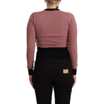 Dolce & Gabbana Pink Cashmere Crewneck Sartoria Pullover Sweater TSH6701 - 38