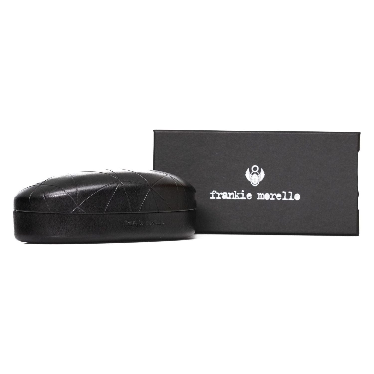 Frankie Morello Black Metallic Fibre Men Sunglass