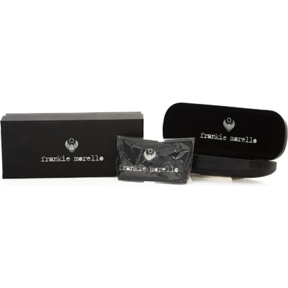 Frankie Morello Black Metallic Fiber Men's Sunglass