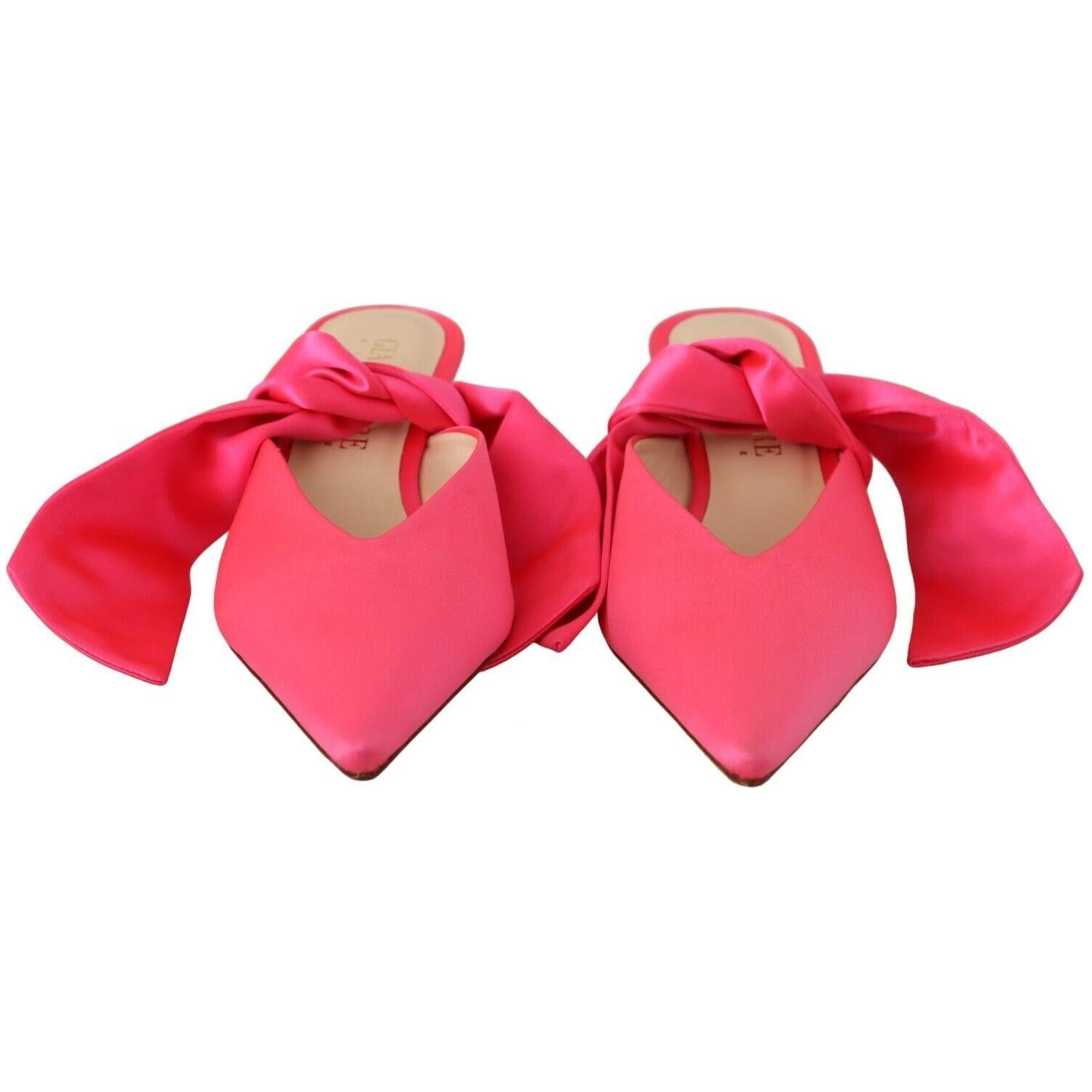 حذاء بكعب صغير وردي أنيق من GIA COUTURE لأمسيات أنيقة