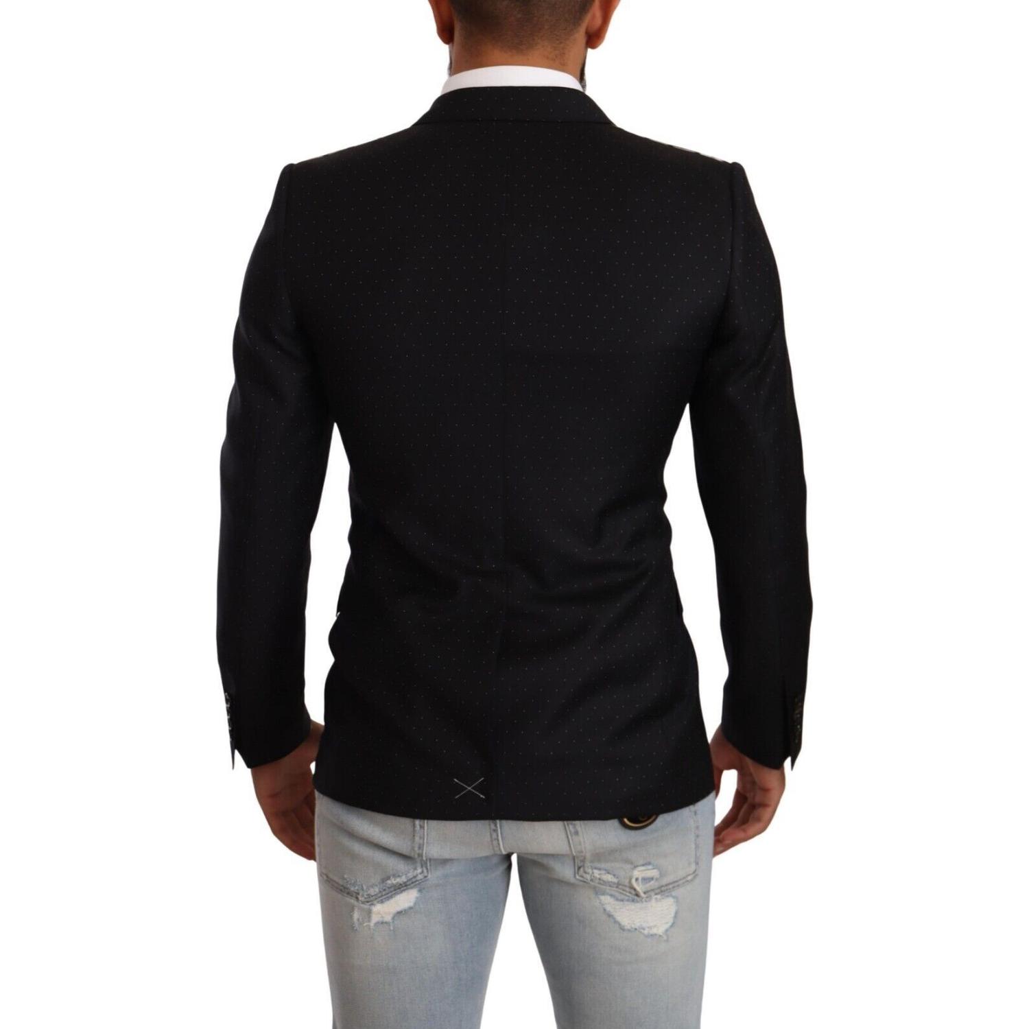 سترة رسمية أنيقة من دولتشي آند غابانا باللون الأسود المنقط