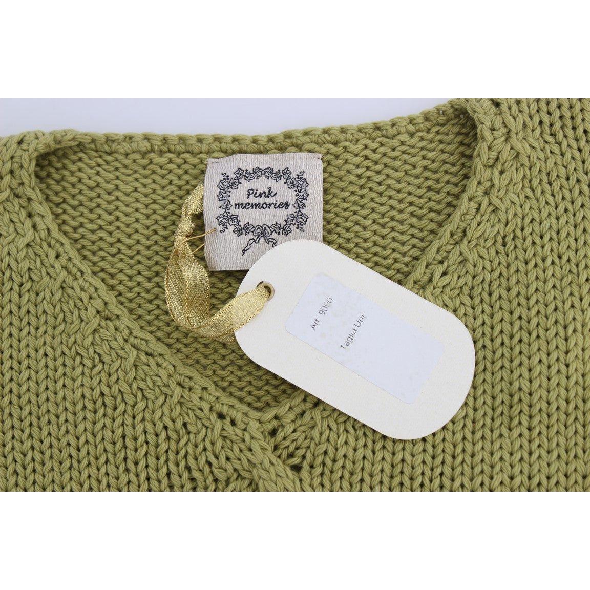 سترة أنيقة بدون أكمام باللون الأخضر من PINK MEMORIES