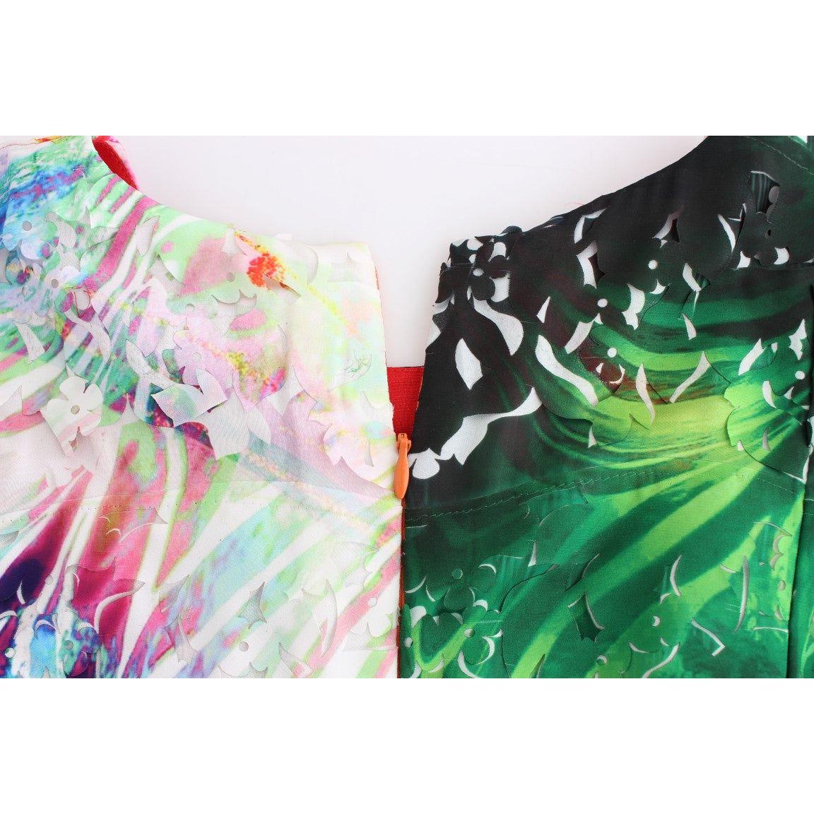 多色紧身连衣裙 - Artful Elegance