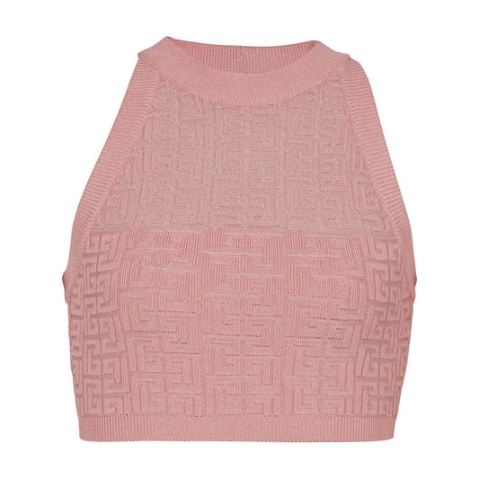 Balmain PB Labyrinth knit top DF1AB026KG96OIW