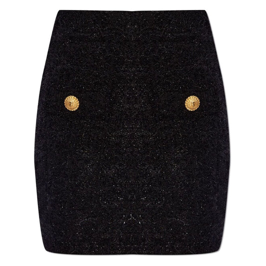 Balmain High-waisted bouclé miniskirt DF1LB015KG430PA