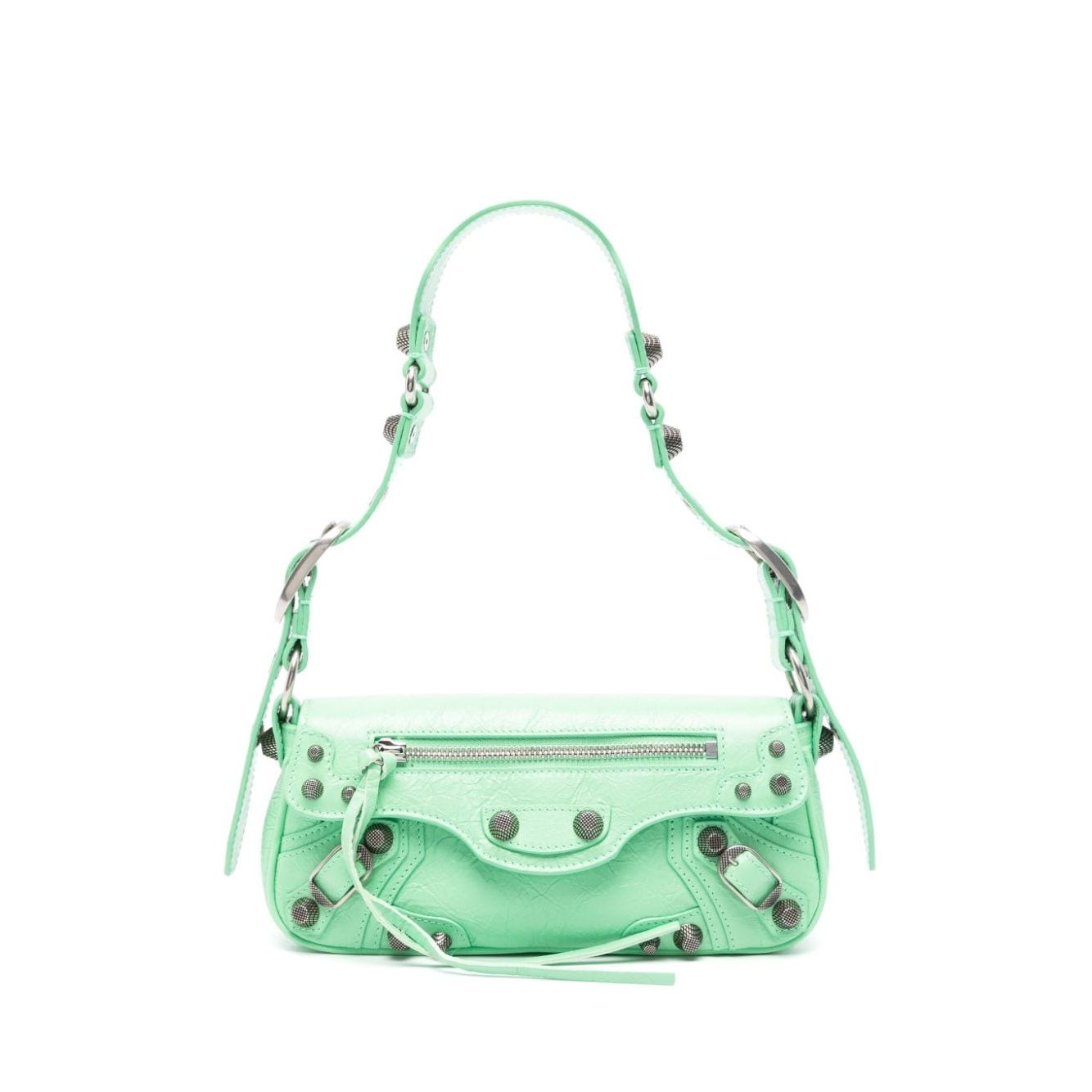 Front view with bag zipped and handles upright.