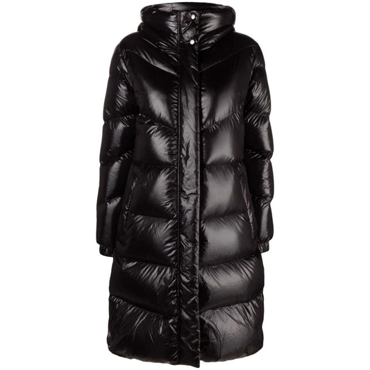 Woolrich quilted raincoat with logo patch Jackets Woolrich Black