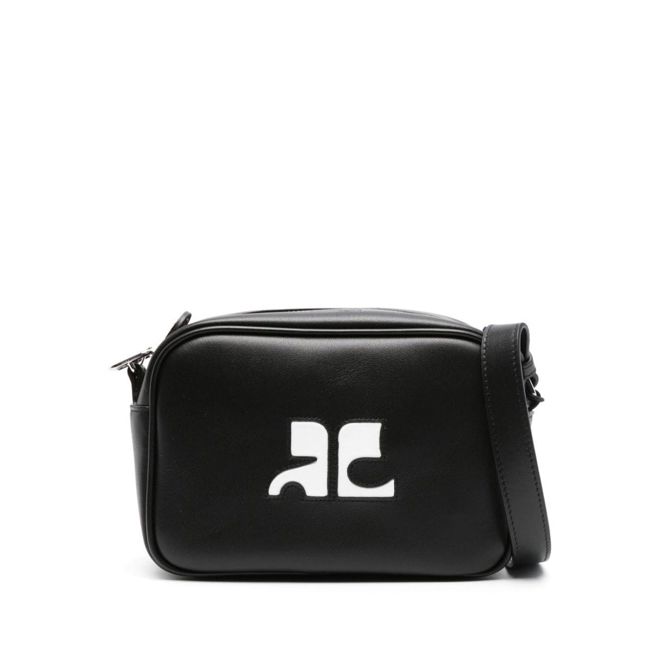 Front view with bag zipped and handles upright.