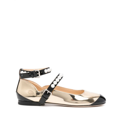 MACH & MACH Flat shoes Golden